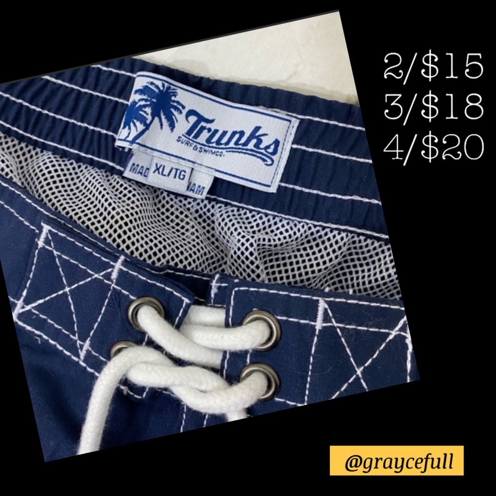 Men’s TRUNKS Swim Shorts Navy XL NWT